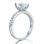 Silver Bridal Engagement Ring