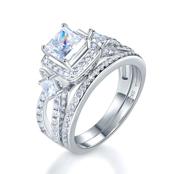 Wedding and Engagement Ring Set