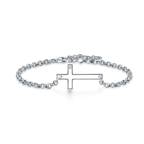 Silver Cross Bracelet