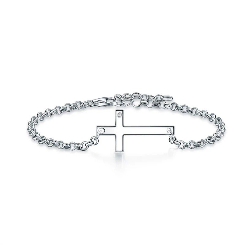 Silver Cross Bracelet